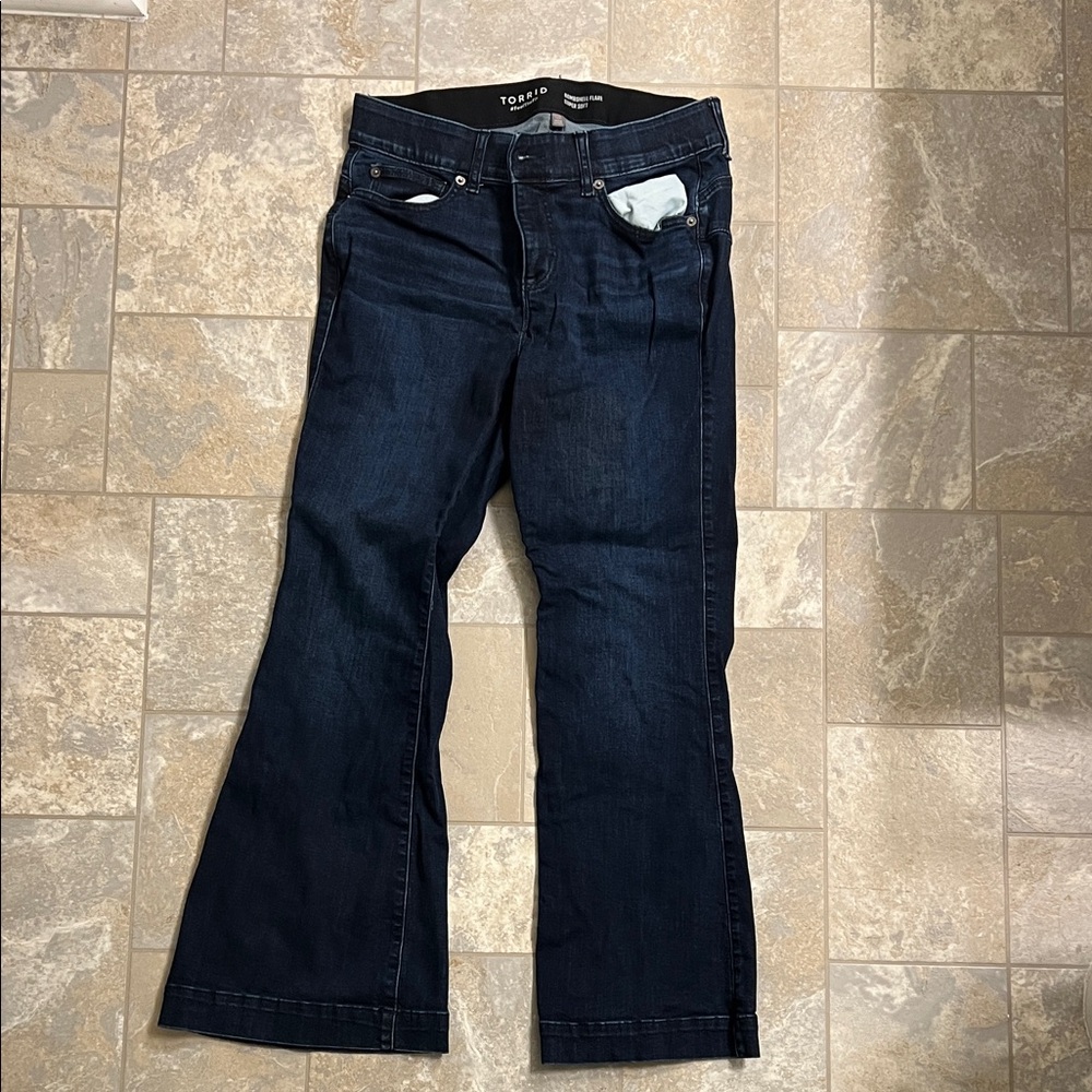 Torrid Dark Blue Flare Jeans